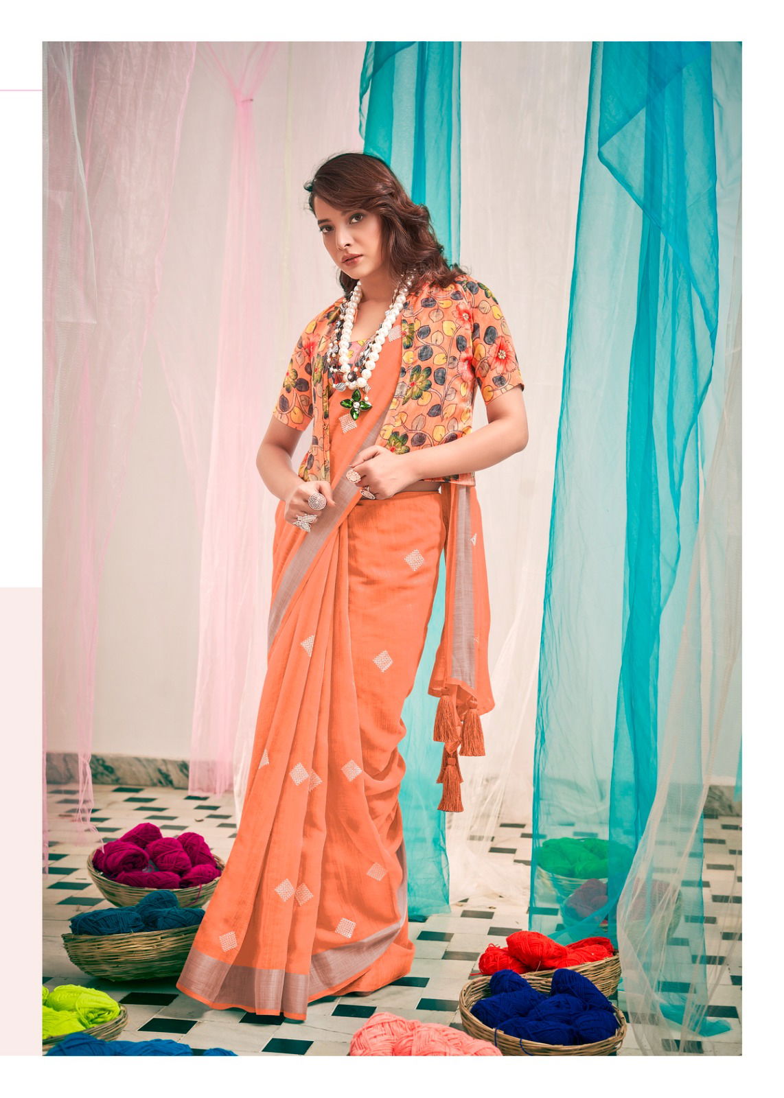 Shreyans Mashroo Designer Sarees Catalog
